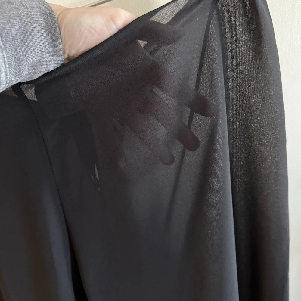 Westbound Beach Swim Coverup Pool Pants Womens Small Black Sheer Elegant Classy